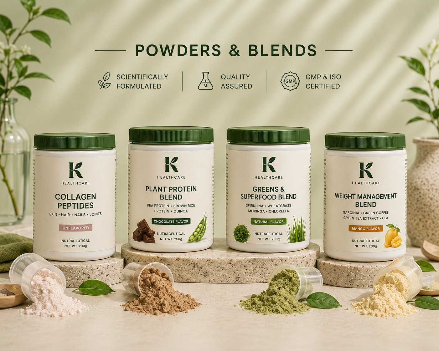 Powders and blends range